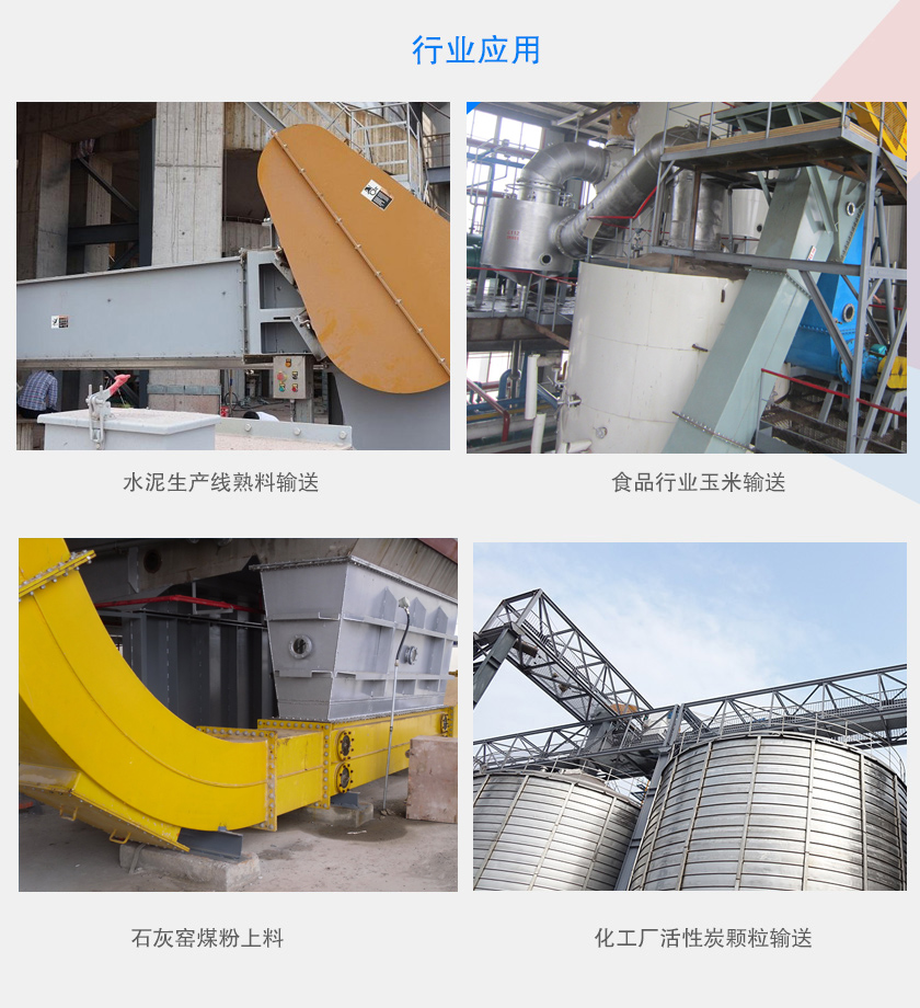 可以水平、傾斜或垂直布置，主要用于水泥、食品、化工、煤炭等行業(yè)