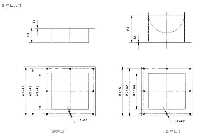 管式螺旋輸送機進、出料口